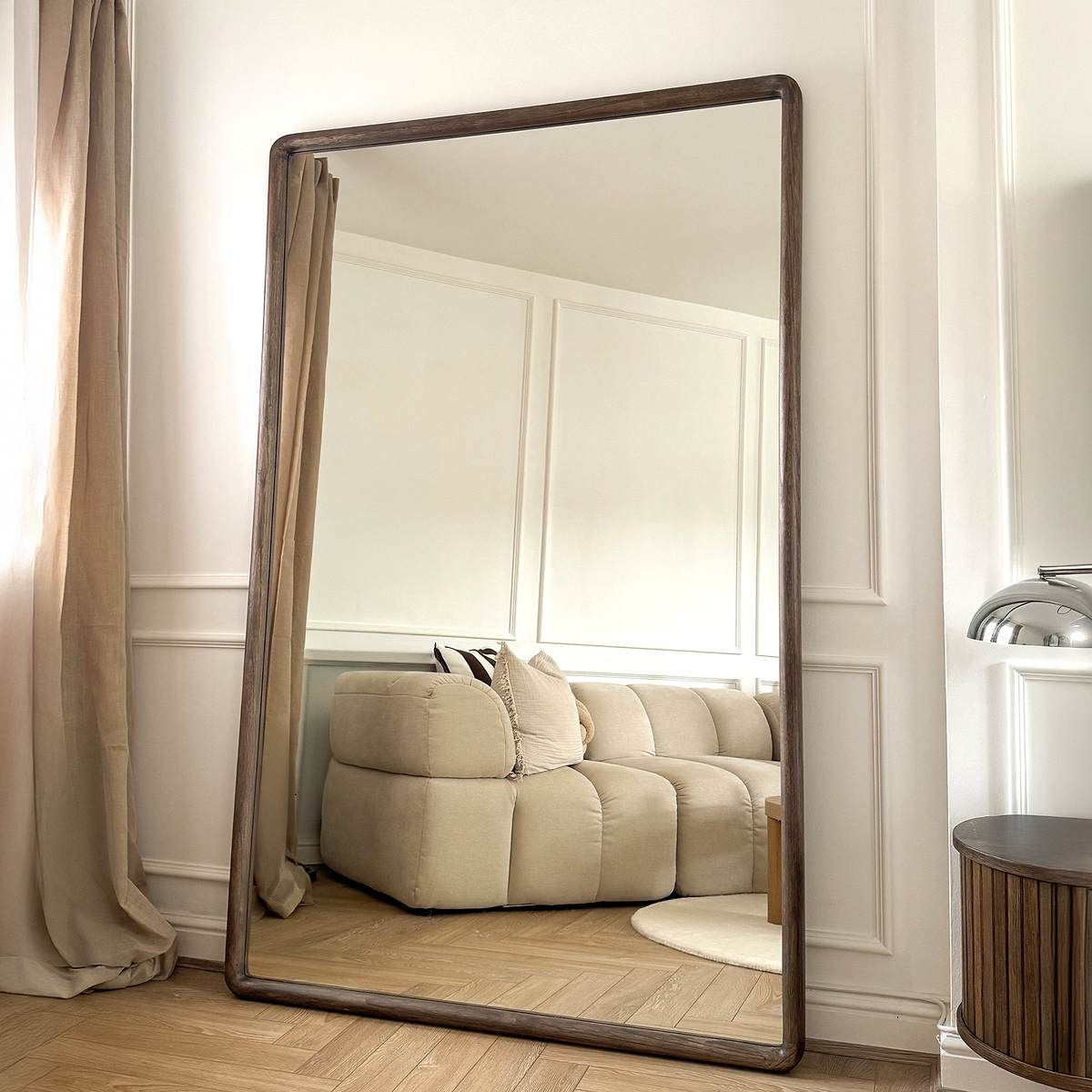 Amora - Full Length Extra Large Warm Wood Mirror 190cm x 120cm