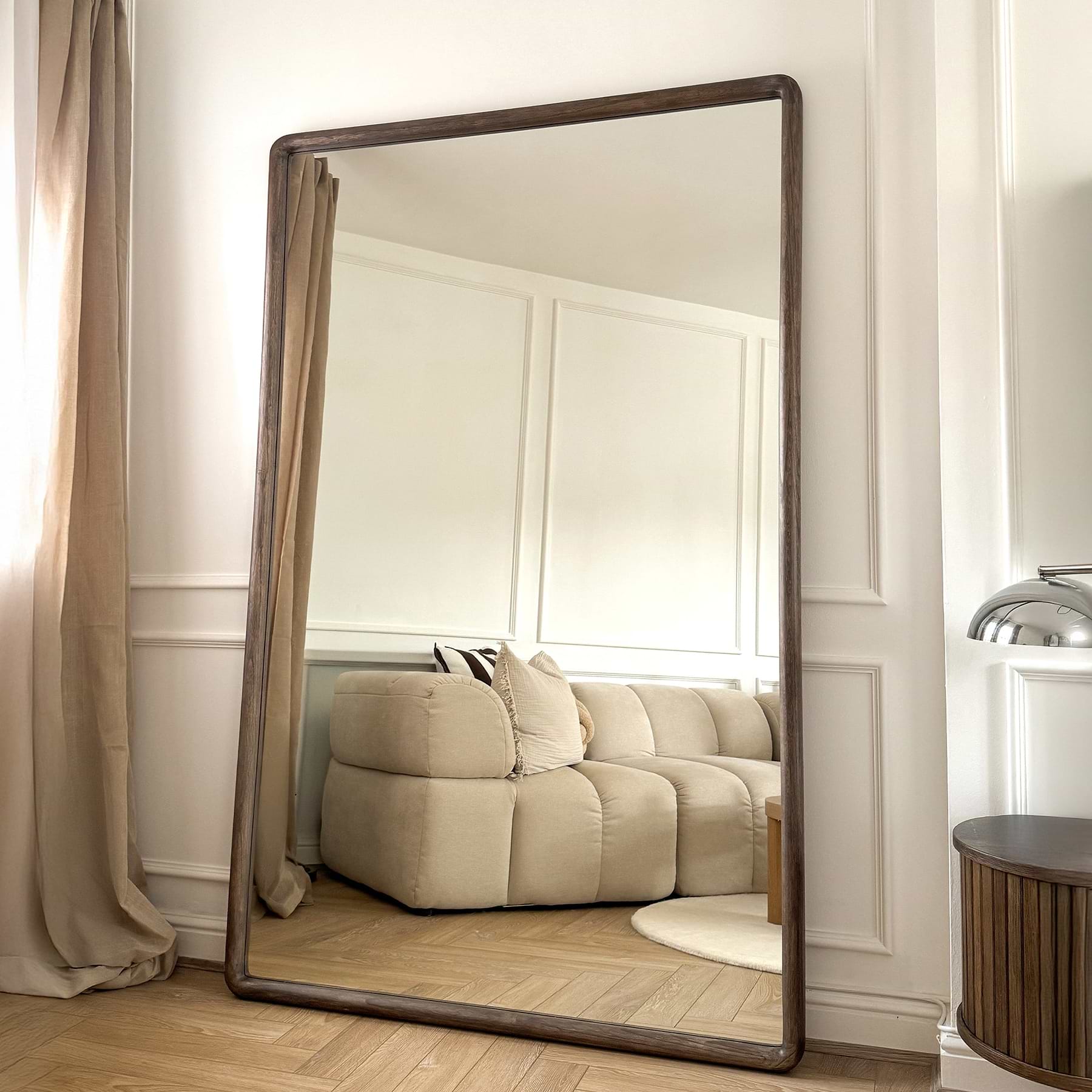 Amora - Full Length Extra Large Warm Wood Mirror 190cm x 120cm