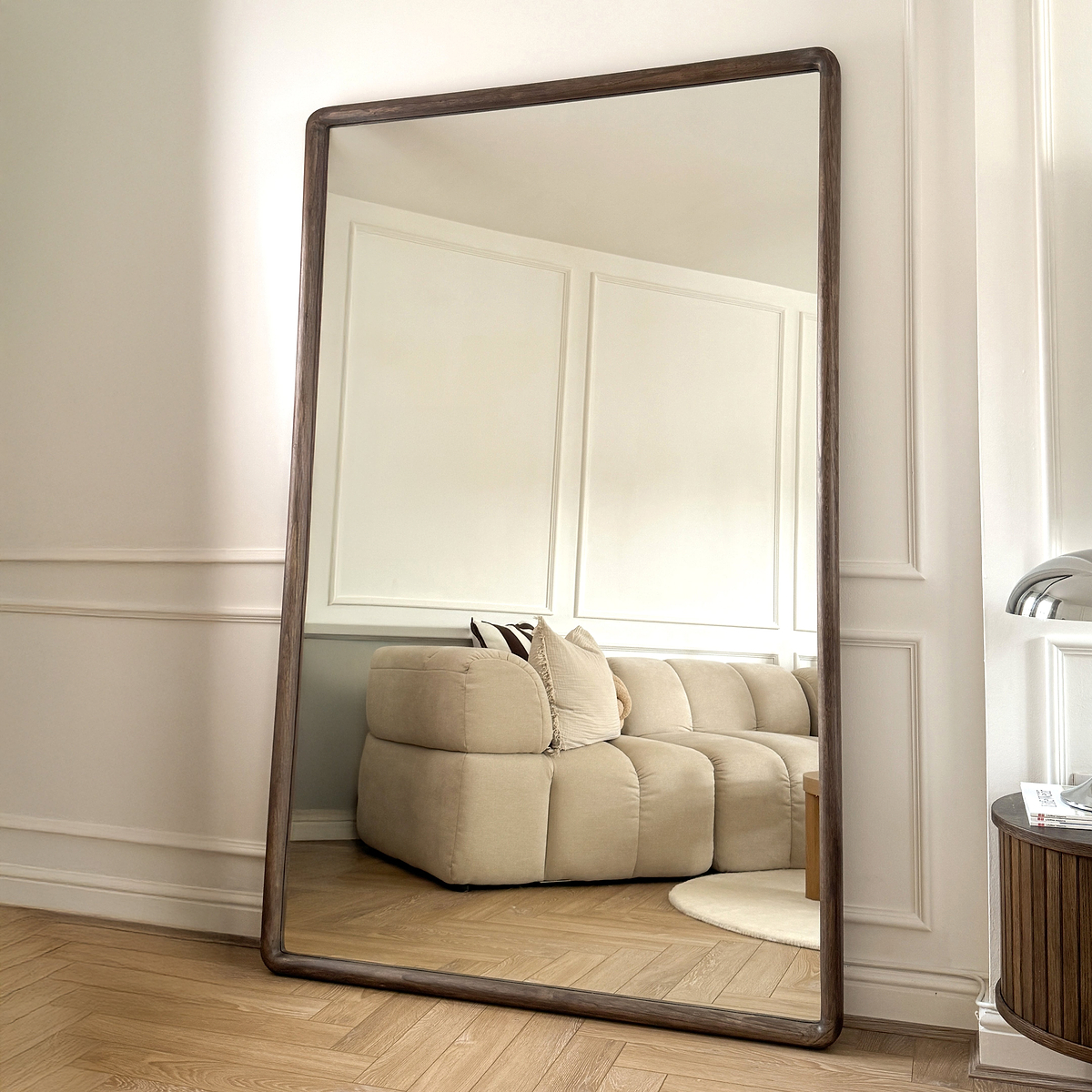 Amora - Full Length Extra Large Warm Wood Mirror 190cm x 120cm