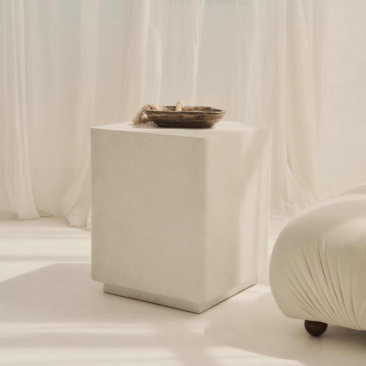 Angelo - Minimal Concrete Rectangle Side Table