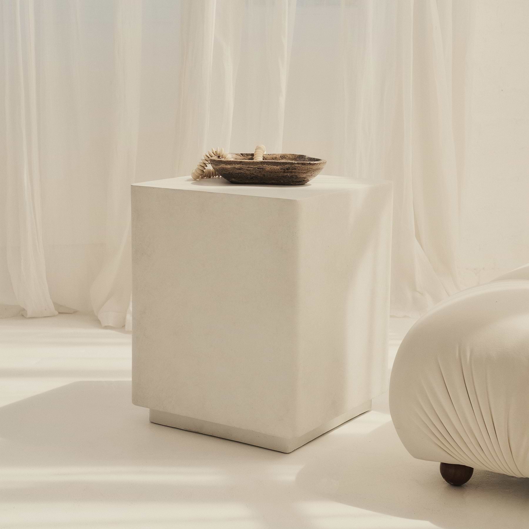 Angelo - Minimal Concrete Rectangle Side Table