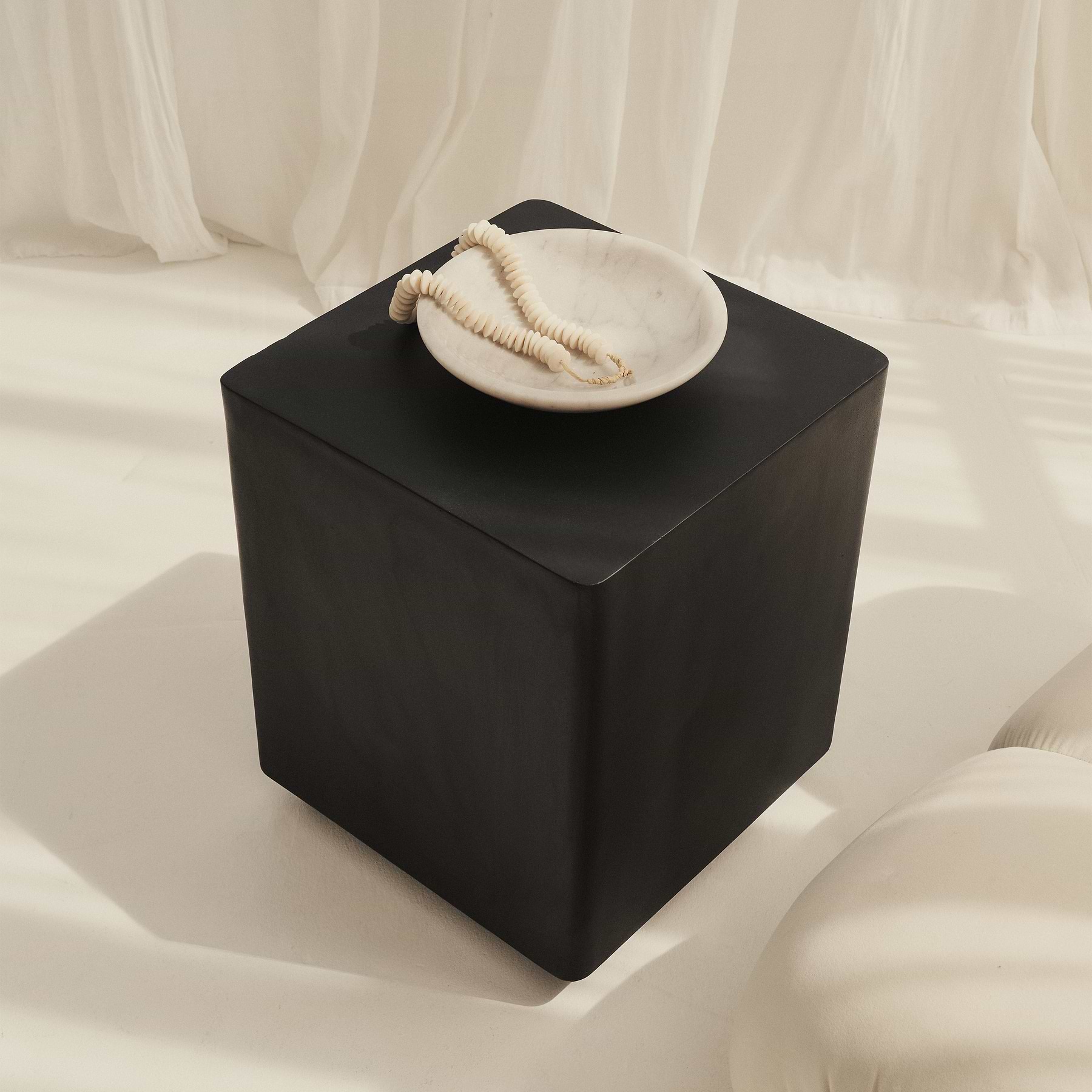 Angelo - Minimal Onyx Rectangle Side Table