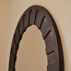 Valor - Dark Wood Extra Large Premium Arched Mirror 190cm x 110cm