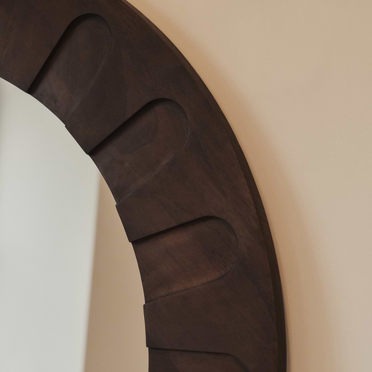 Valor - Dark Wood Extra Large Premium Arched Mirror 190cm x 110cm