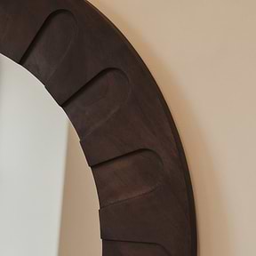 Valor - Dark Wood Extra Large Premium Arched Mirror 190cm x 110cm