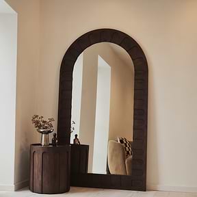 Valor - Dark Wood Extra Large Premium Arched Mirror 190cm x 110cm