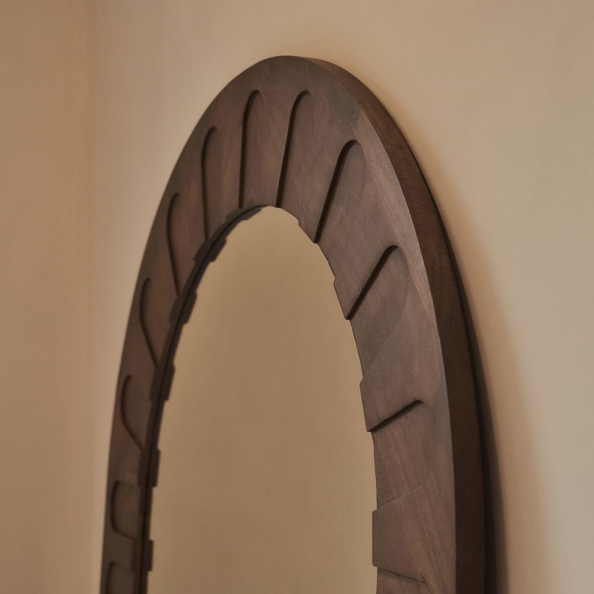 Valor - Warm Wood Extra Large Premium Arched Mirror 190cm x 110cm