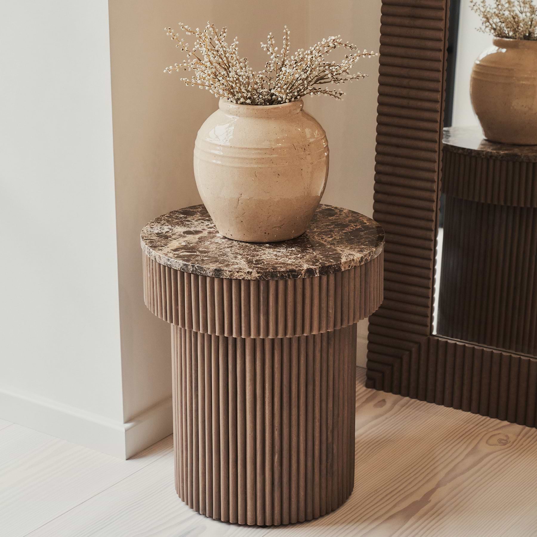 Sloane - Warm Wood Extra Large Premium Arched Mirror 180cm x 100cm