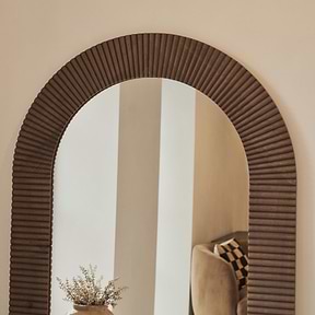 Sloane - Warm Wood Extra Large Premium Arched Mirror 180cm x 100cm