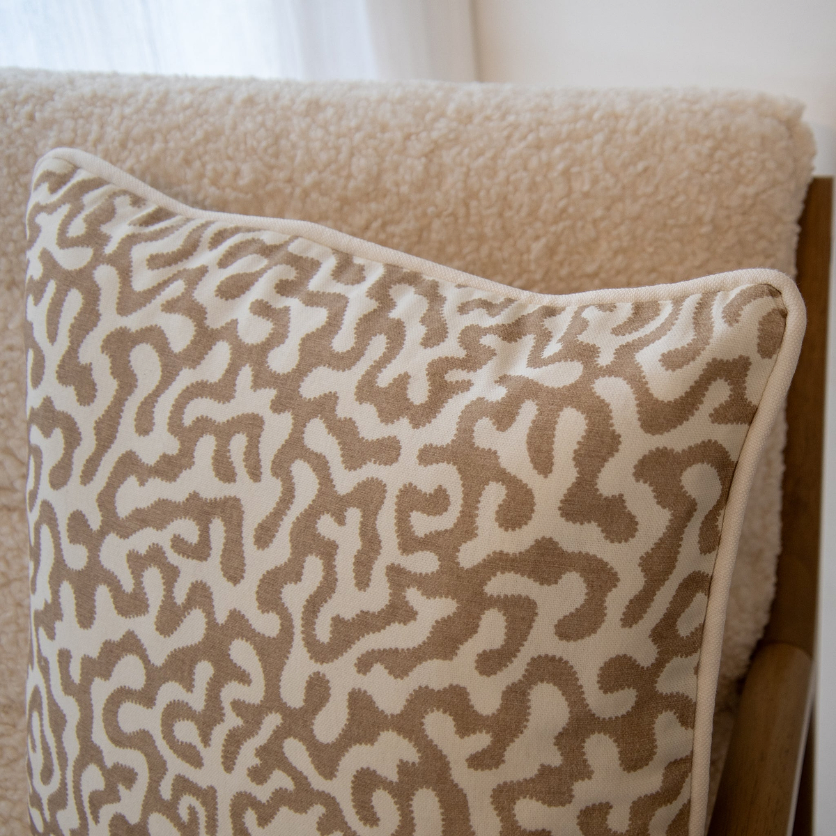 Pakko - Sesame Printed Fabric Cushion