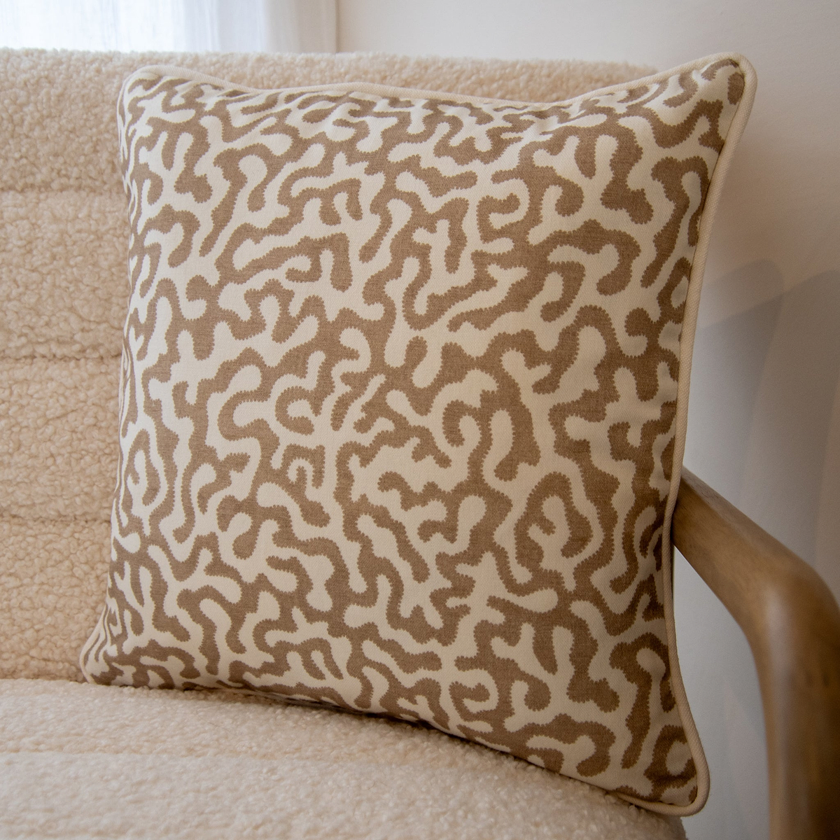 Pakko - Sesame Printed Fabric Cushion