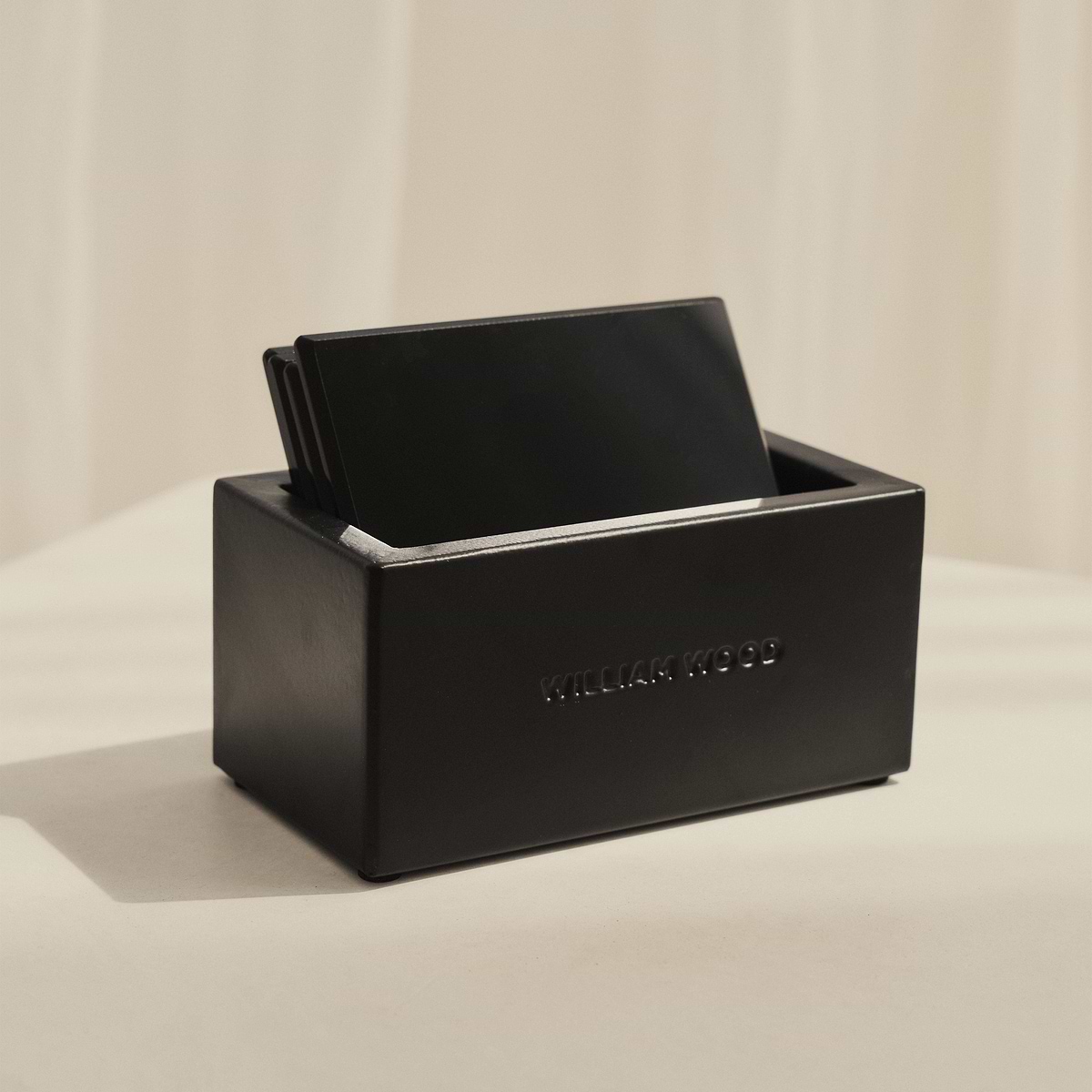 Brooklyn - Modern Coasters Set of 4 & Holder Black