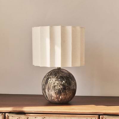 Caia - Dark Emperador Scallop Shade Table Lamp
