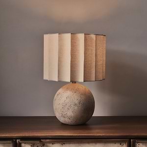 Caia - Travertine Scallop Shade Table Lamp