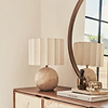 Caia - Travertine Scallop Shade Table Lamp
