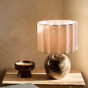 Caia - Dark Emperador Scallop Shade Table Lamp