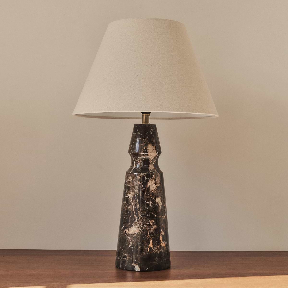 Sienna - Dark Emperador Conical Shade Table Lamp