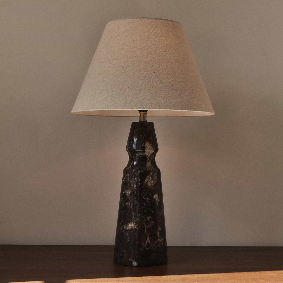 Sienna - Dark Emperador Conical Shade Table Lamp