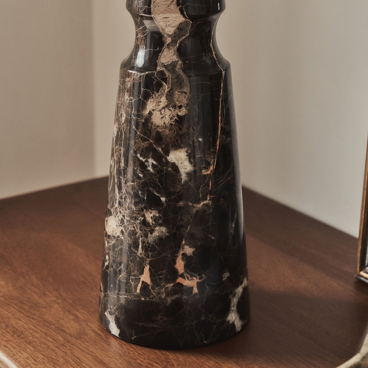 Sienna - Dark Emperador Conical Shade Table Lamp