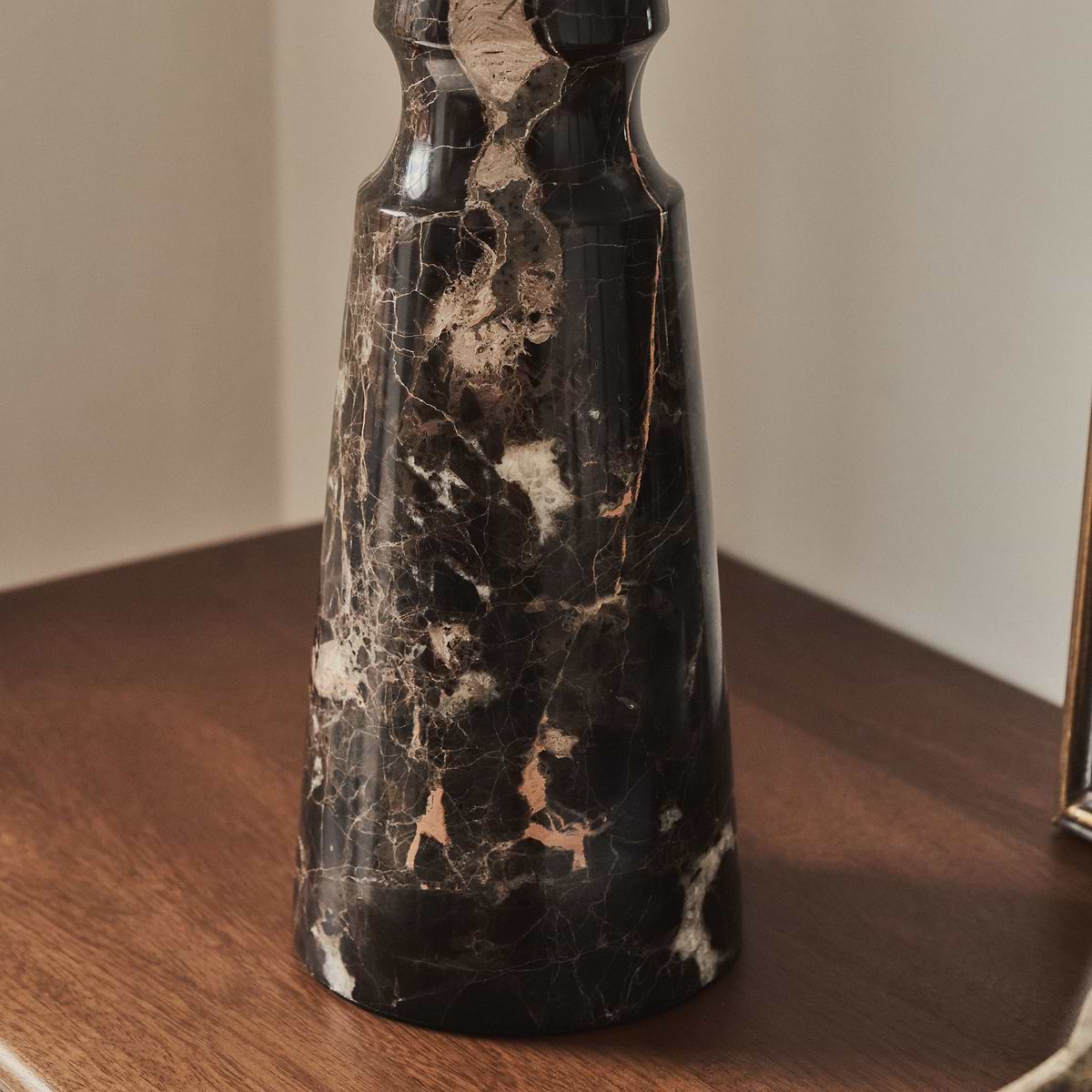 Sienna - Dark Emperador Conical Shade Table Lamp