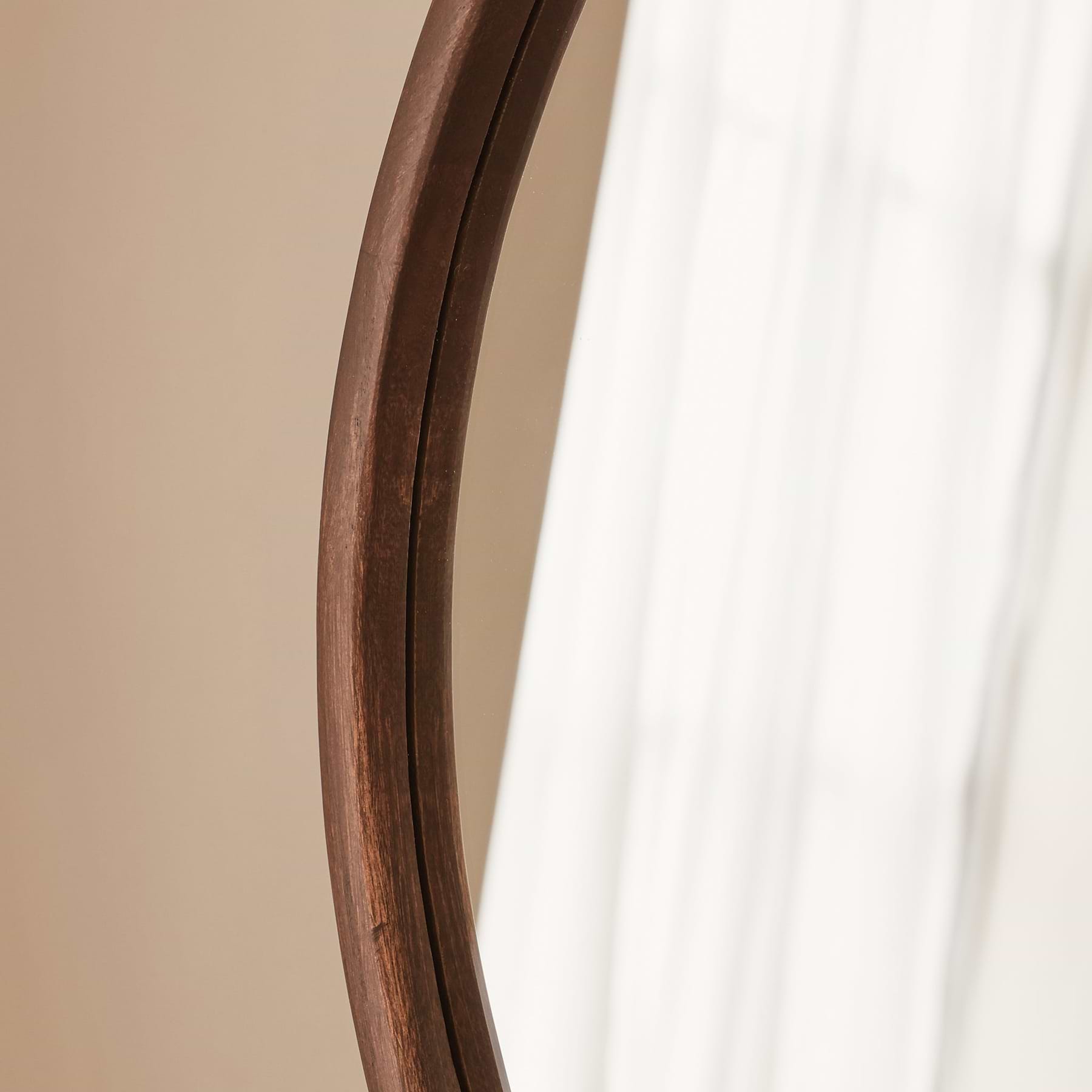 Arden - Dark Wood Round Wooden Wall Mirror 70cm x 70cm