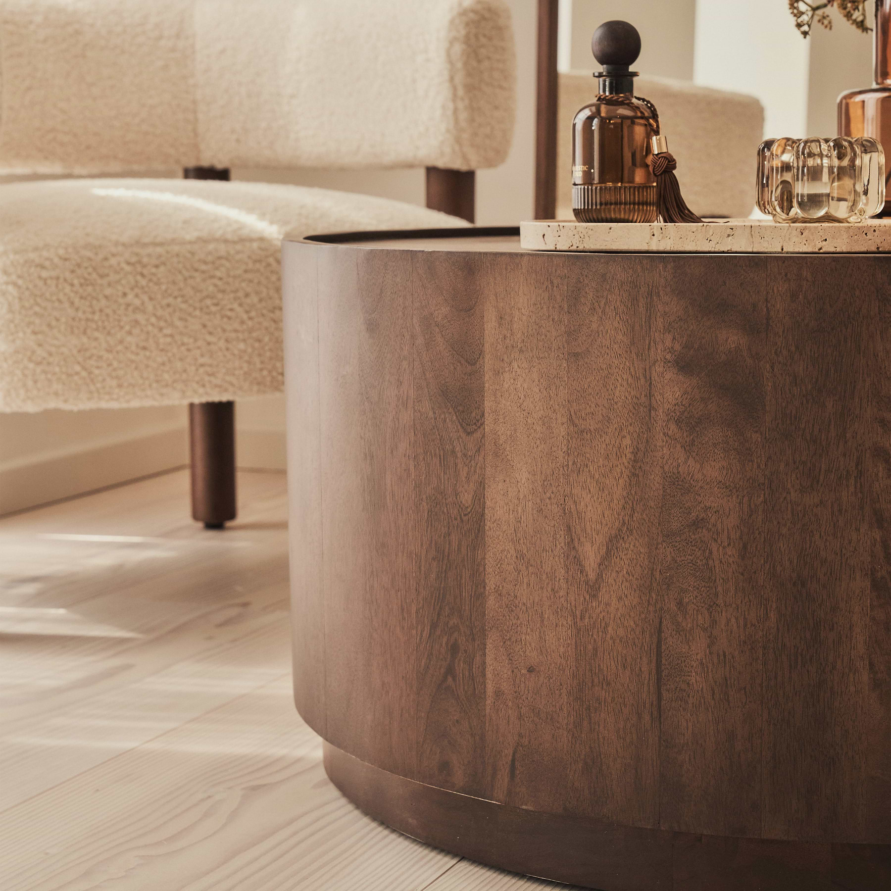 Fairmont - Dark Wood Premium Round Coffee Table