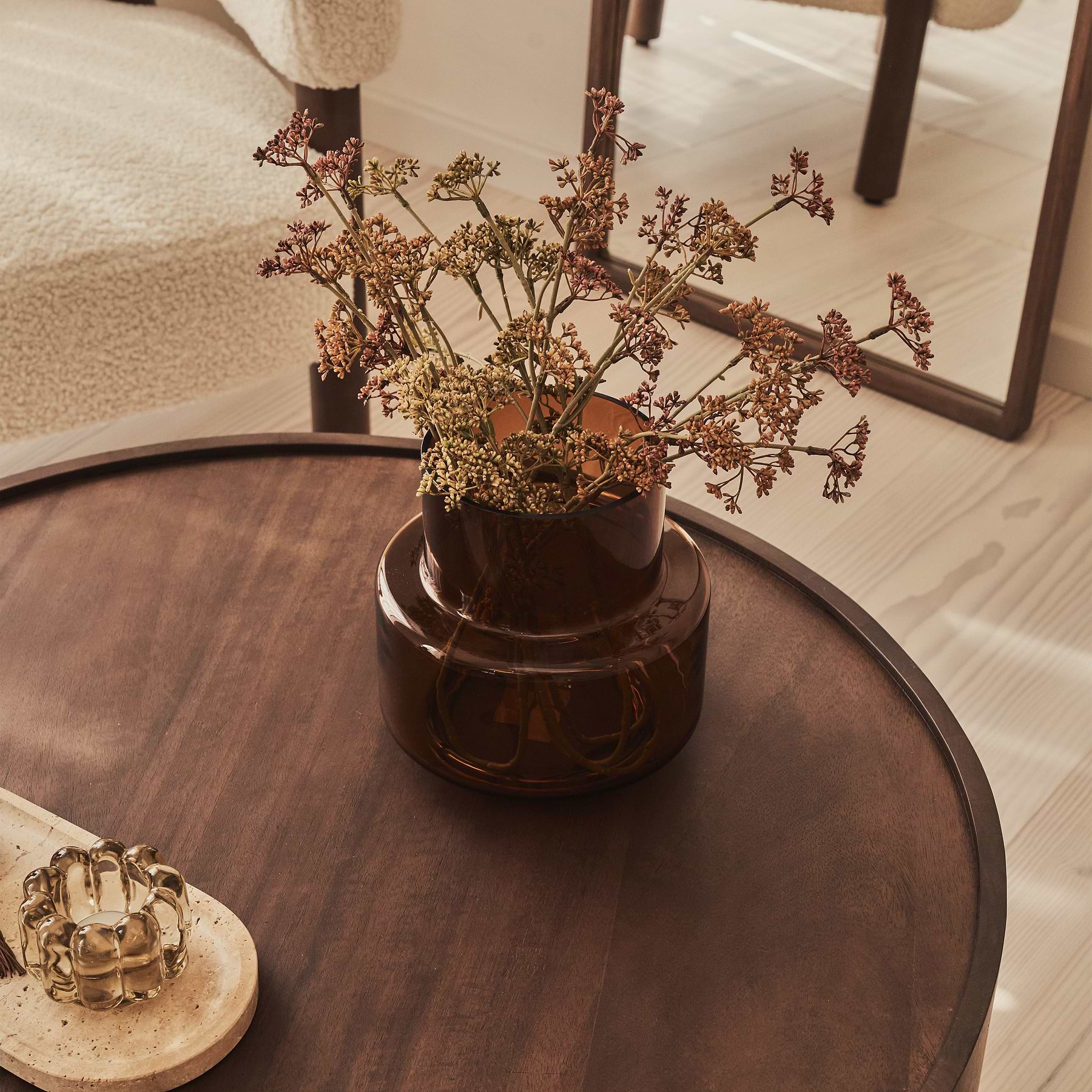 Fairmont - Dark Wood Premium Round Coffee Table