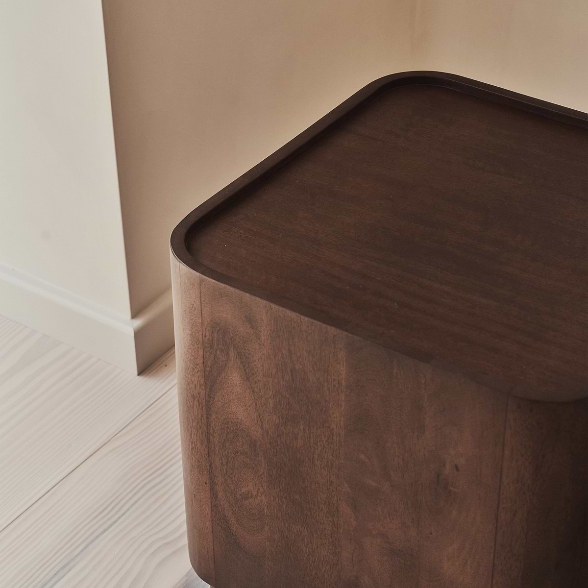 Fairmont - Dark Wood Premium Square Side Table
