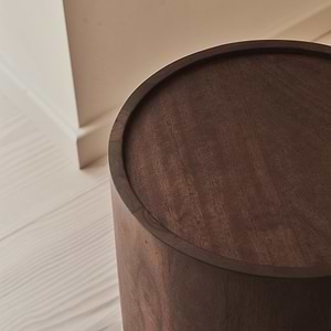 Fairmont - Dark Wood Premium Round Side Table