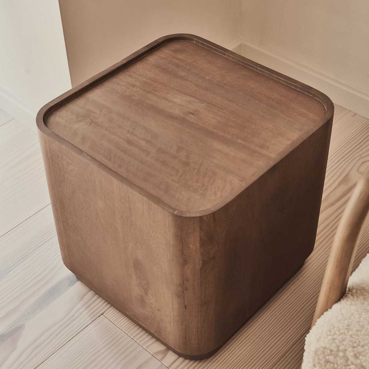 Fairmont - Warm Wood Premium Square Side Table