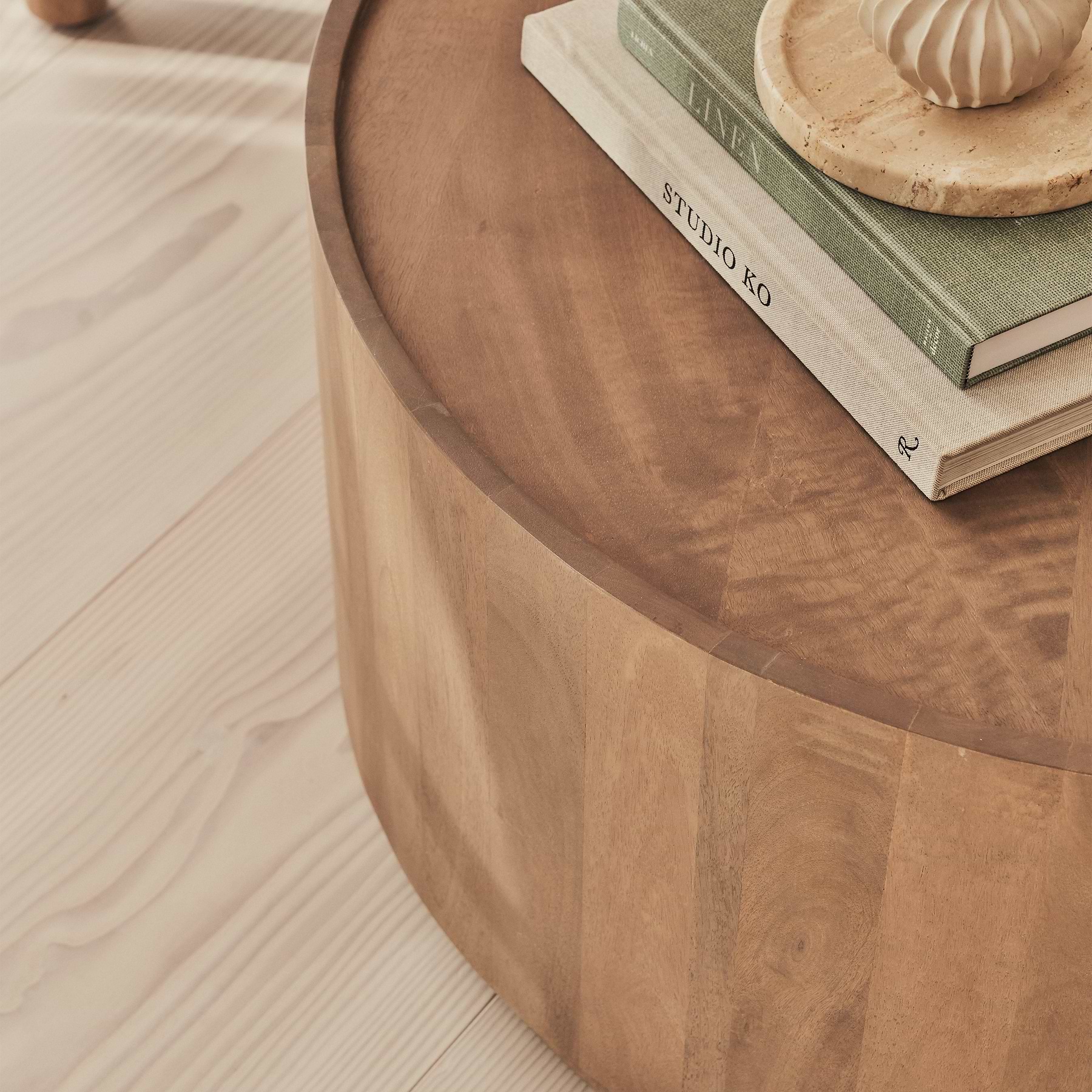 Fairmont - Warm Wood Premium Round Coffee Table