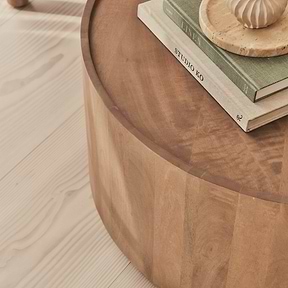 Fairmont - Warm Wood Premium Round Coffee Table