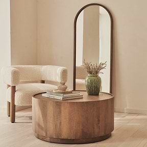 Fairmont - Warm Wood Premium Round Coffee Table