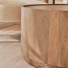 Fairmont - Warm Wood Premium Round Coffee Table