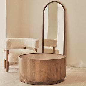 Fairmont - Warm Wood Premium Round Coffee Table