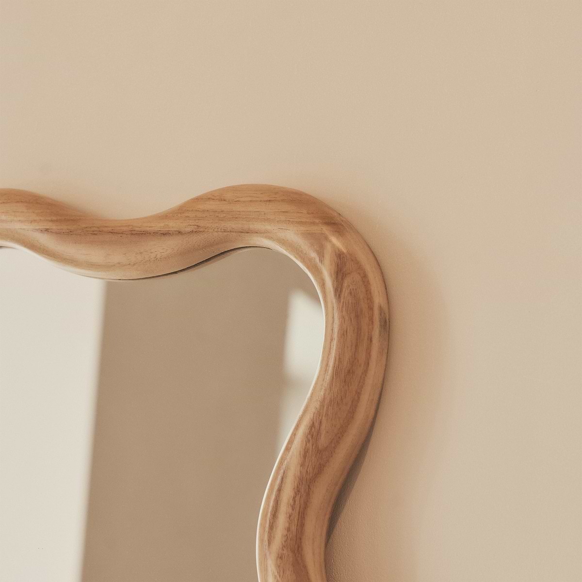 Marea - Light Wood Wavy Retro Full Length Mirror 170cm x 80cm