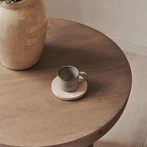 Vermont - Warm Wood Premium Round Side Table