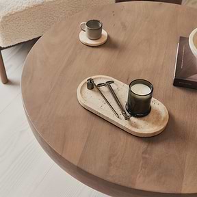 Vermont - Warm Wood Premium Round Coffee Table