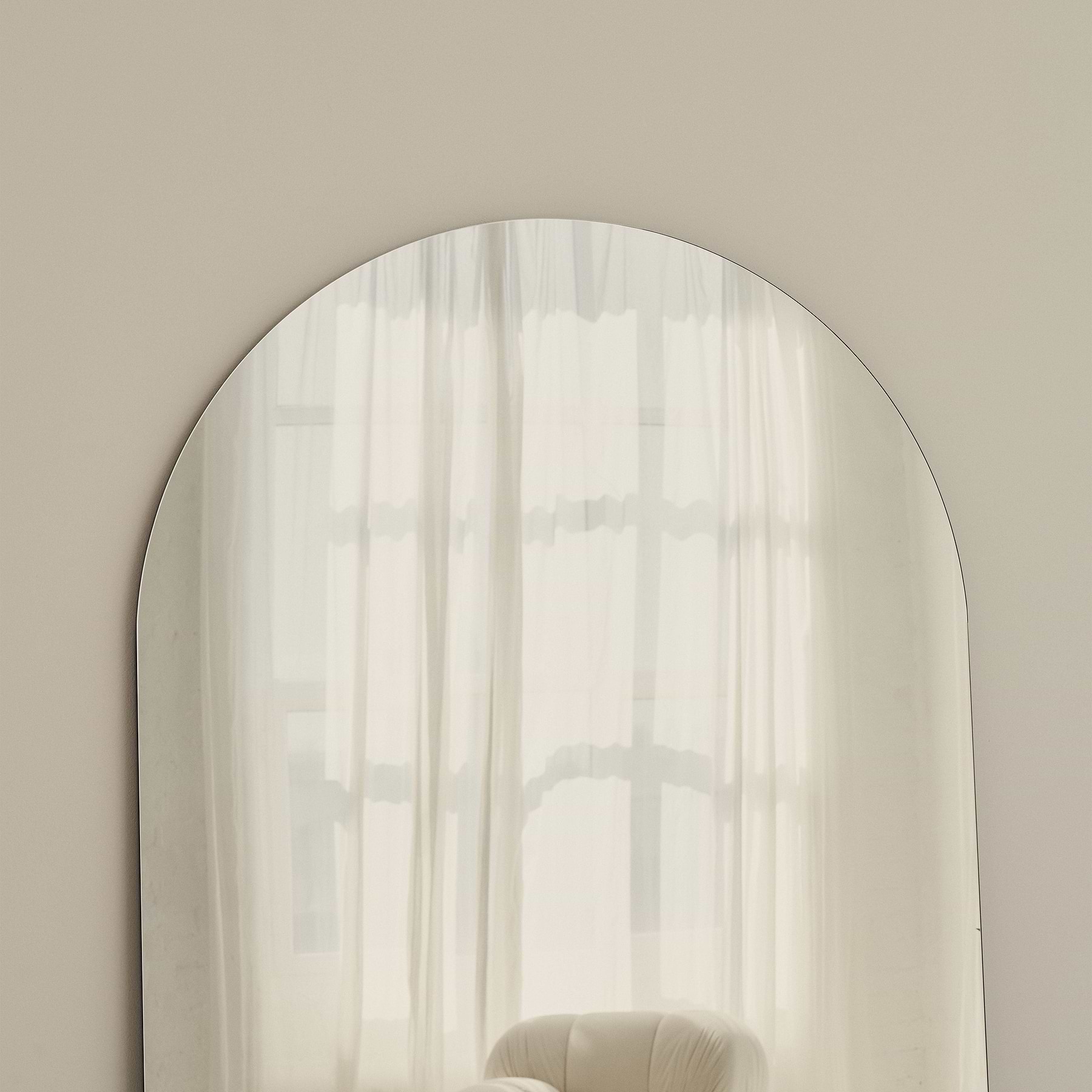 Edge - Extra Large Frameless Arched Full Length Mirror 200cm x 100cm