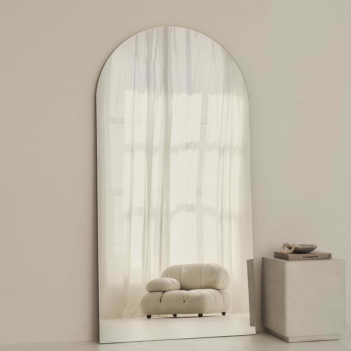 Edge - Extra Large Frameless Arched Full Length Mirror 200cm x 100cm
