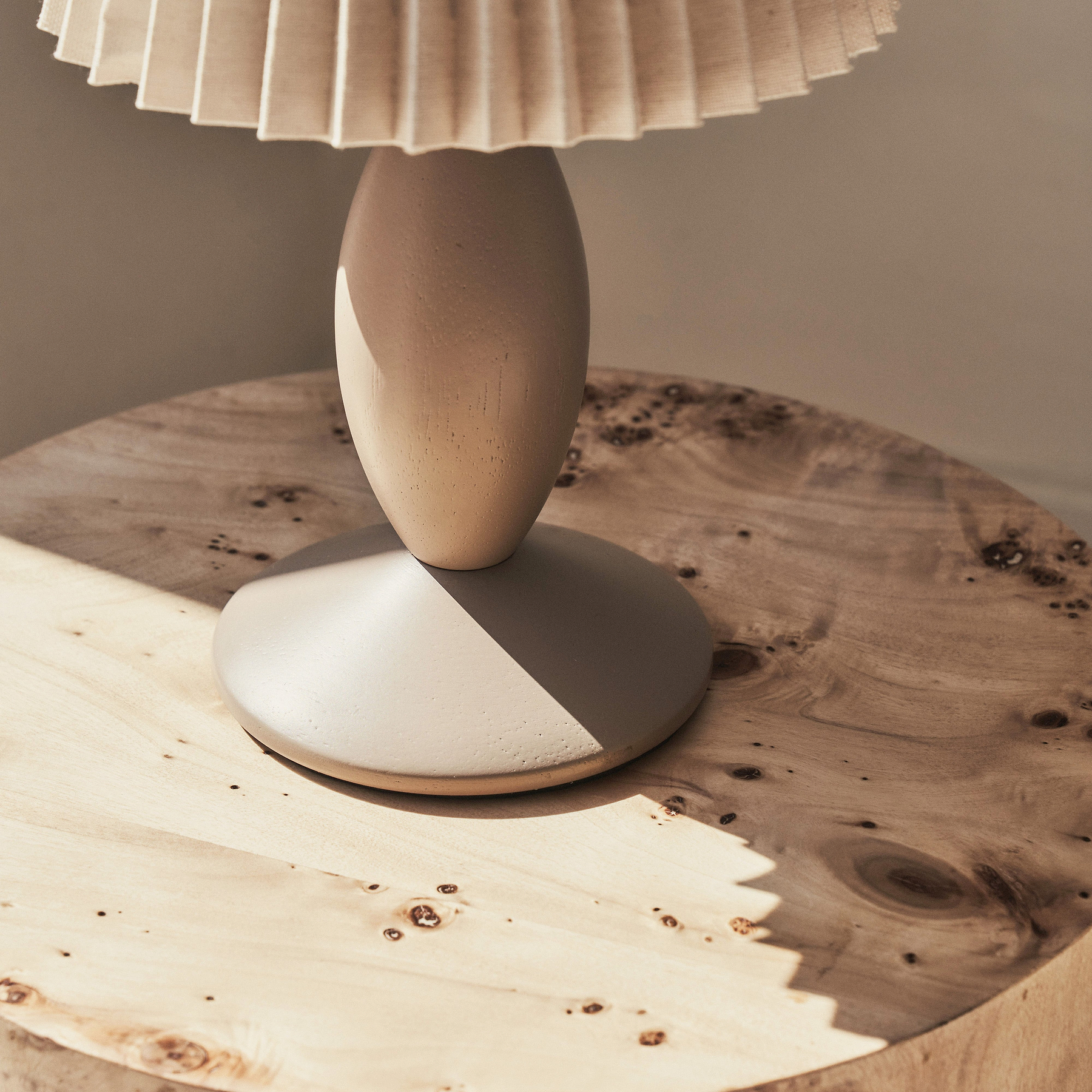Elba - Beige Pleated Shade Table Lamp
