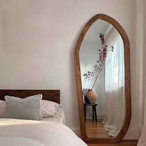 Elowyn - Large Full Length Warm Elm Wood Organic Mirror 180cm x 80cm