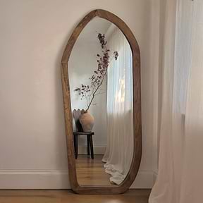 Elowyn - Large Full Length Warm Elm Wood Organic Mirror 180cm x 80cm