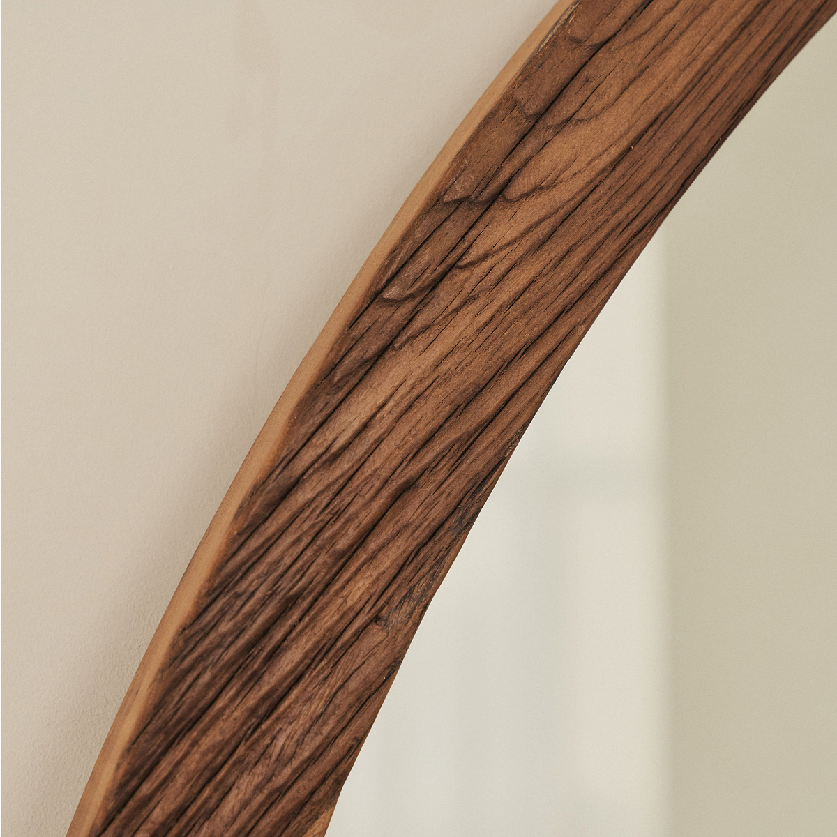 Elowyn - Extra Large Full Length Warm Elm Wood Organic Mirror 180cm x 108cm