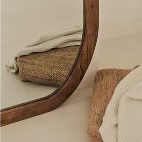 Elowyn - Extra Large Full Length Warm Elm Wood Organic Mirror 180cm x 108cm