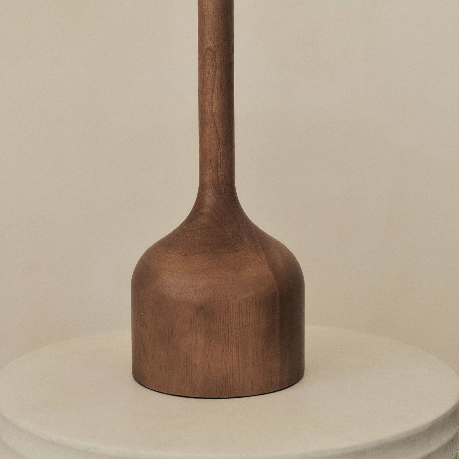 Esme - Dark Wood Inverted Scallop Shade Table Lamp