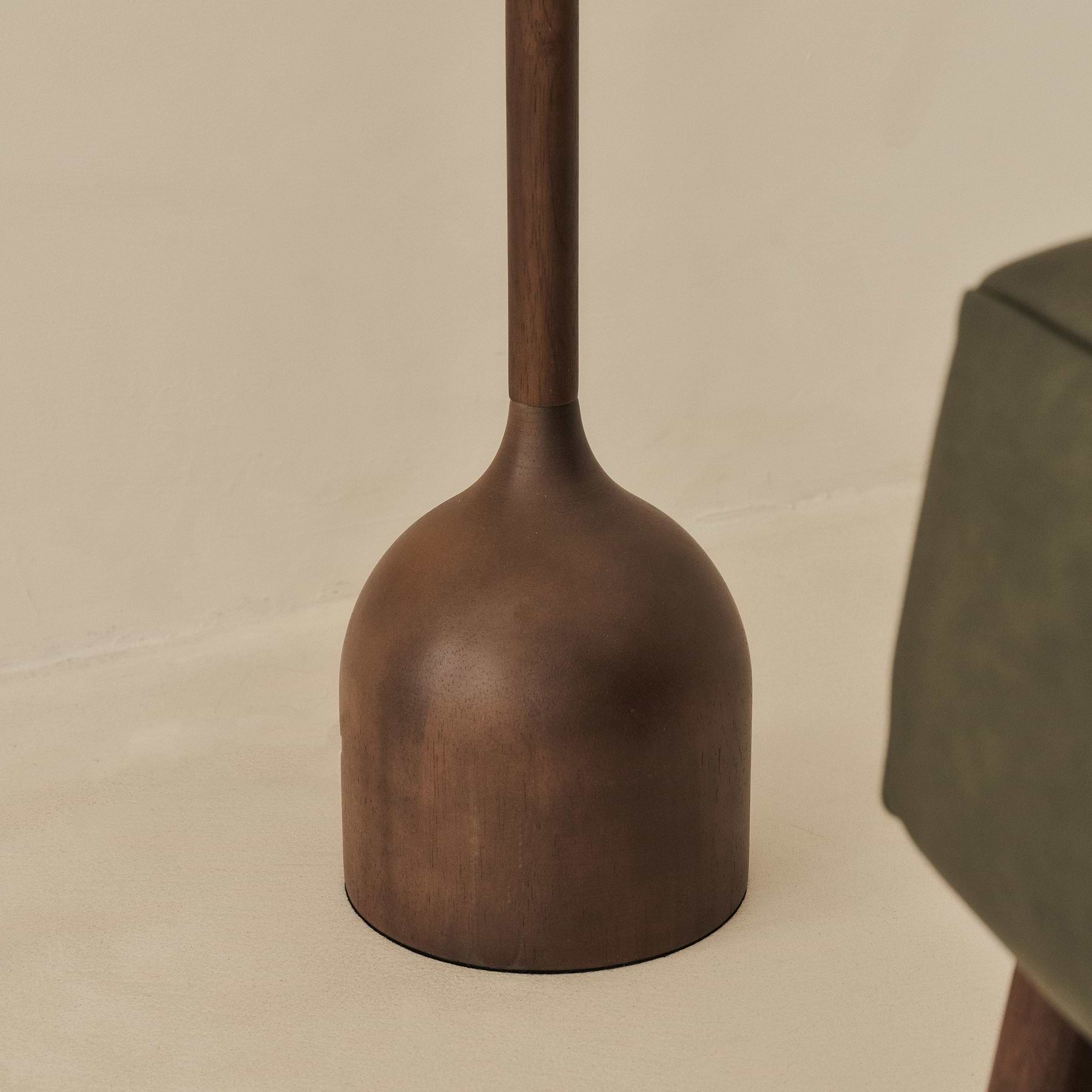 Esme - Dark Wood Inverted Scallop Shade Floor Lamp