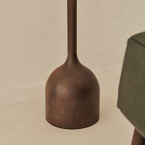 Esme - Dark Wood Inverted Scallop Shade Floor Lamp
