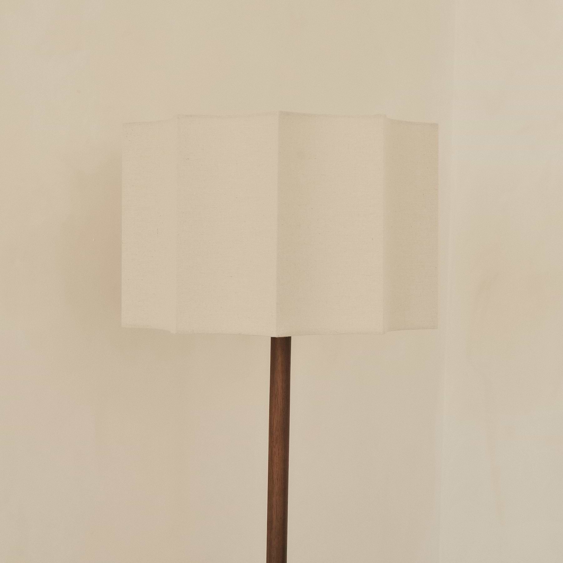 Esme - Dark Wood Inverted Scallop Shade Floor Lamp