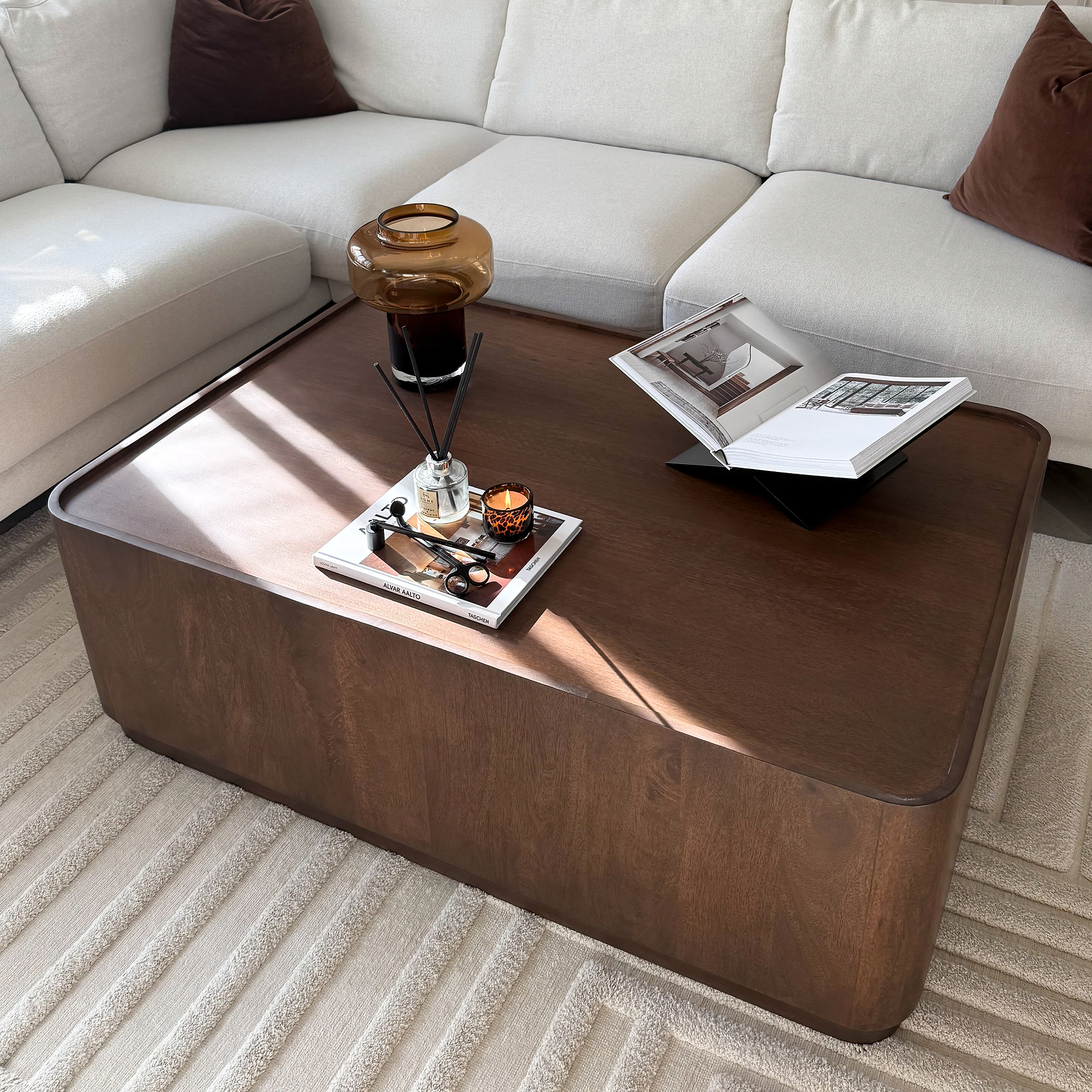 Fairmont - Dark Wood Premium Rectangular Coffee Table